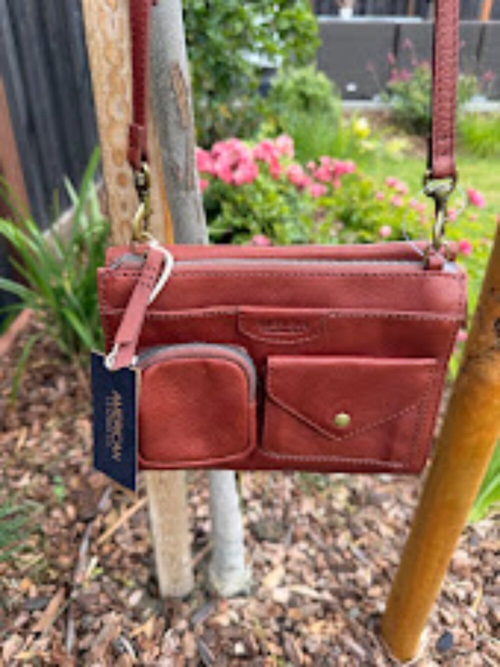 American Leather Co. Genuine Leather Crossbody Bag - NWT $138